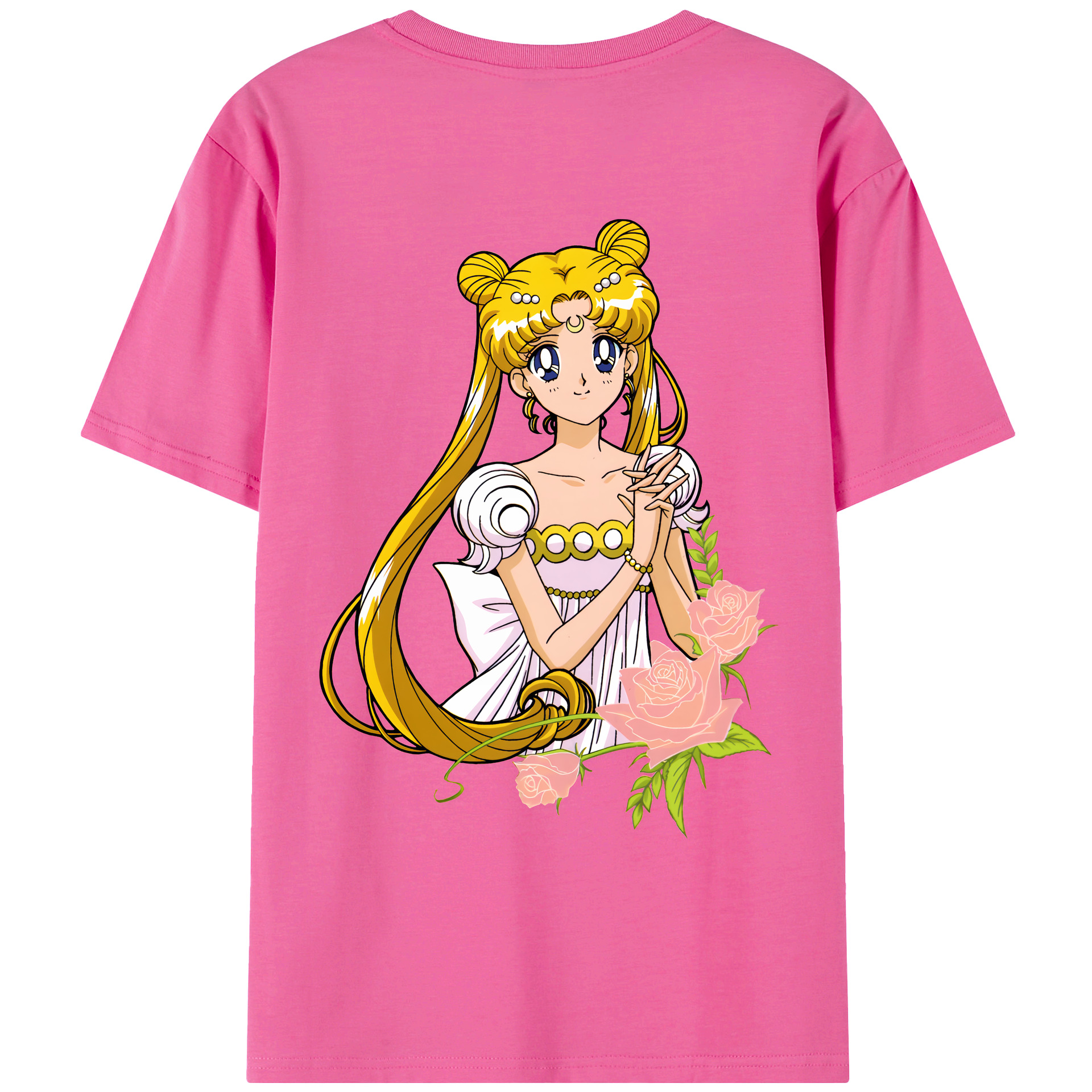 （画像用） 美少女戦士セーラームーン 愛野 美奈子 あいの みなこ Sailor Moon Aino Minako レディース半袖Tシャツ(バックプリント)